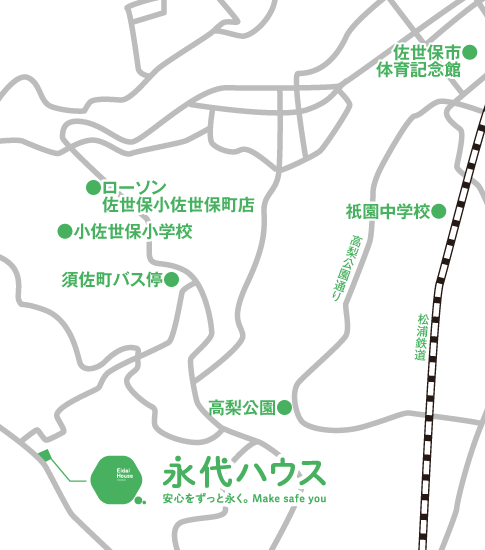 高梨町分譲地までのアクセス
