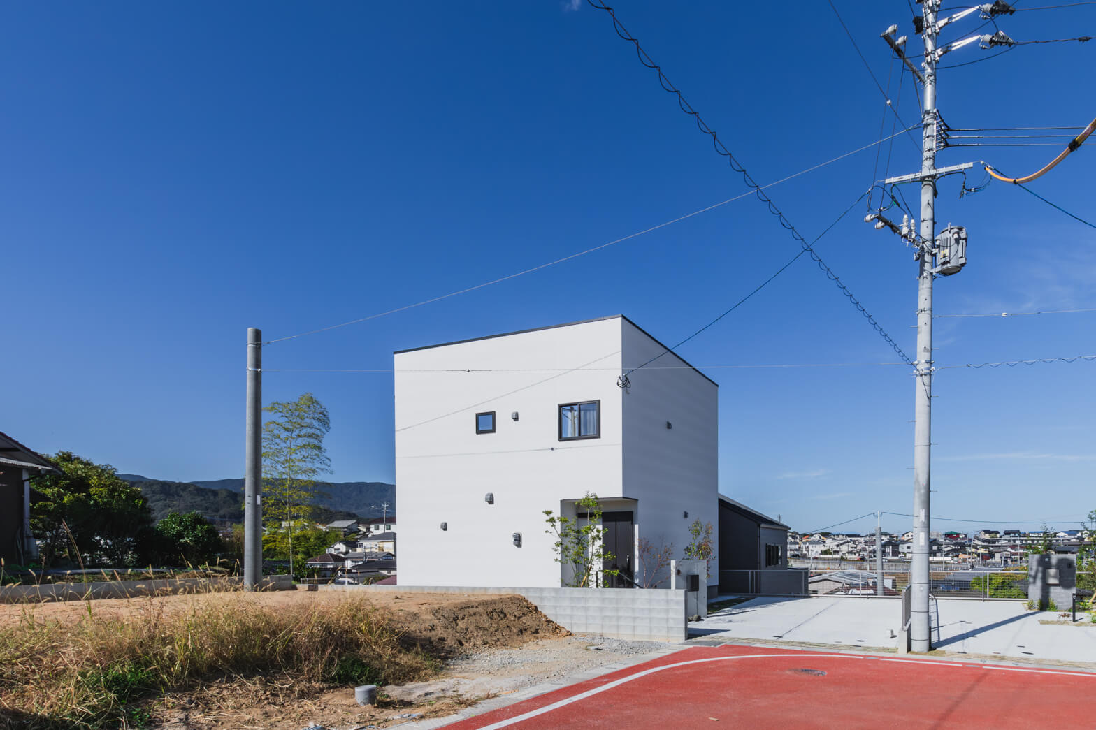 永代ハウスの施工事例。那珂川市那珂川19号地の外観写真。