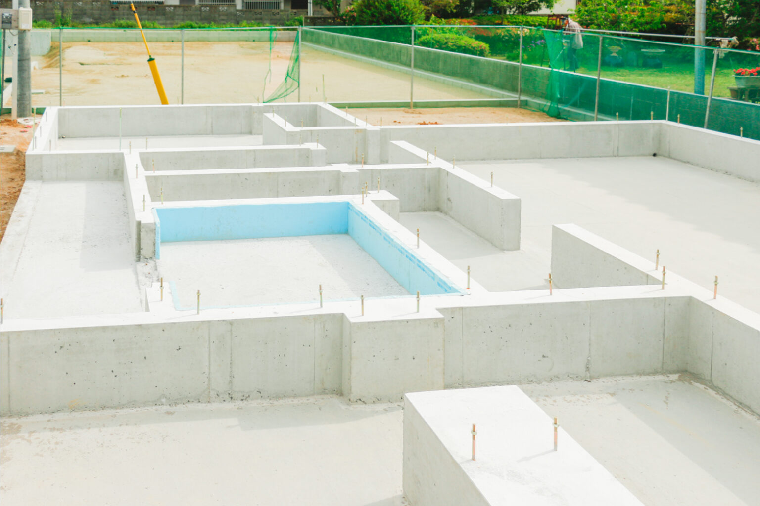 長崎県佐世保市松浦町にある、永代ハウスの高耐震住宅の作り方。建物の基礎の写真