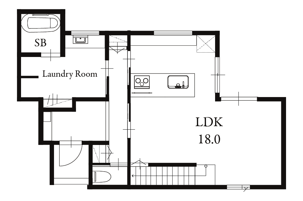 【早苗町】坪庭のある家